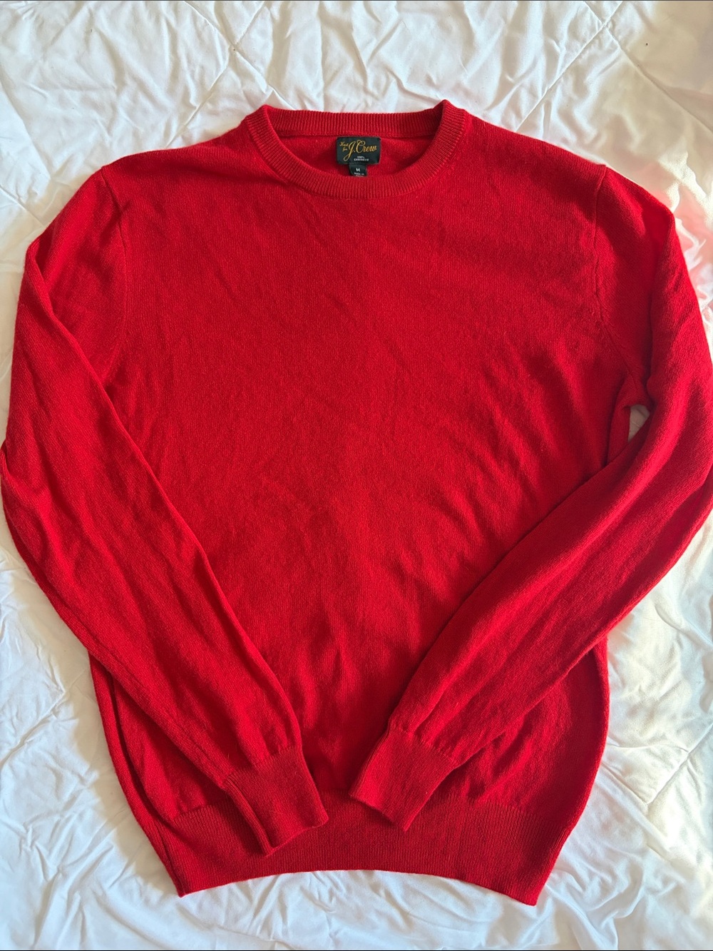 J. Crew Cashmere Crewneck Sweater Red